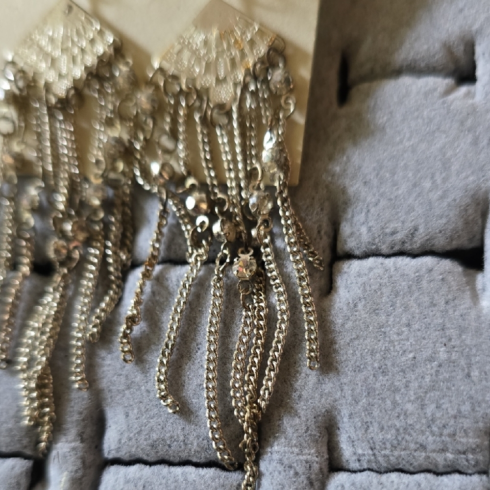 Source Unknown Silver Dangle Earrings - image 5